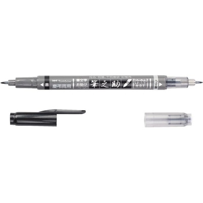 Tombow popisovač Fudenosuke BRUSH PEN WS-TBS duo černý a šedý
