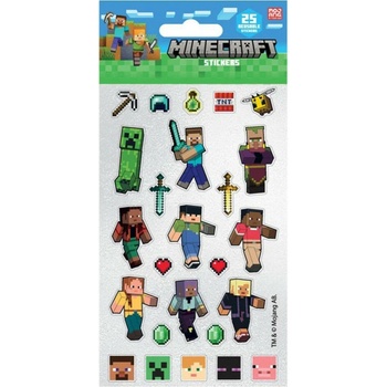 Třpytivé samolepky Minecraft