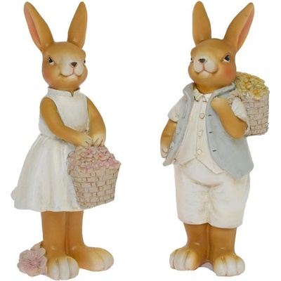 ZAJAC/ZAJAČICA S KOŠÍKOM MIX2 POLY 8*8*18CM