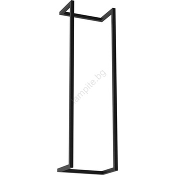 Luminex Стенна закачалка за кърпи 78x23 см черен (LU9880)