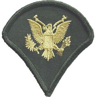 Nášivka: Hodnost US ARMY rukávová Specialist Fourth Class olivová | žlutá