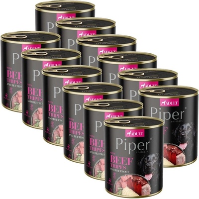 Dolina Noteci Консерва Piper Adult с говежди дръжки и червено цвекло 12 x 800 г