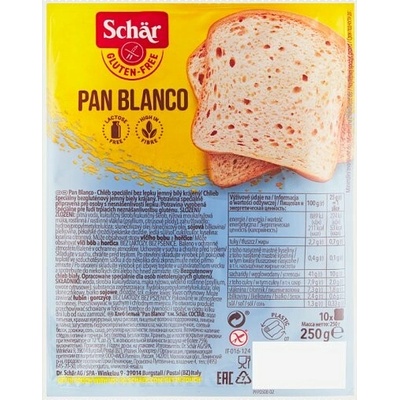 Schär Pan Blanco chlieb špeciálny bezgluténový jemný biely krájaný 250 g