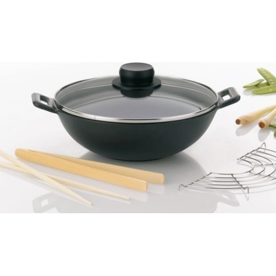 Kela WOK set MINI 5-dielny liatina kov sklo drevo KL-77747