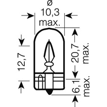 Osram Standard W5W W2,1x9,5d 24V 5W 10 ks OS2845