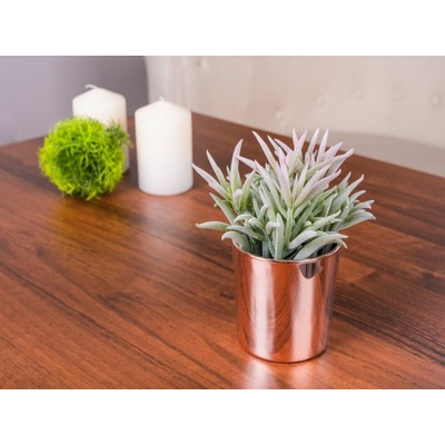Sukulent MagicHome S31274, 16 cm, črepník- keramika, zlatý