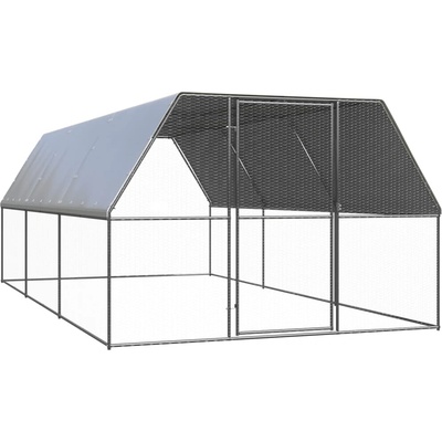 vidaXL Venkovní klec pro kuřata 3 × 6 × 2 m pozinkovaná ocel stříbrná 9799.3154377