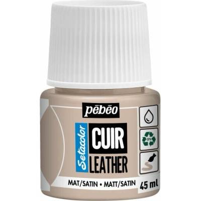 Pebeo Setacolor matt satin farba na kožu 45 ml šedohnedá