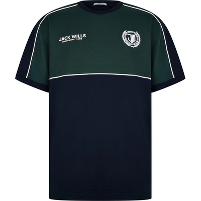 Jack Wills Тениска Jack Wills Mens JW Pipe Regular Fit T-Shirt - Navy