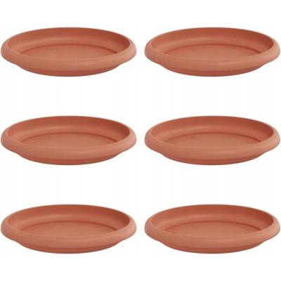 VidaXL Květináč plast červený 14 x 14 x 2 cm