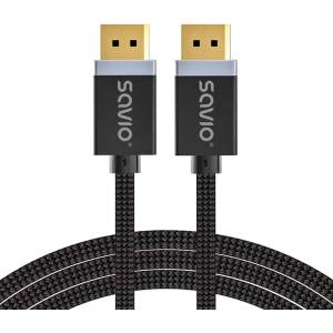 SAVIO DISPLAYPORT (M) - DISPLAYPORT (M) КАБЕЛ, V1.4, 3 m, CL-176 (CL-176)