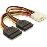 Gembird Кабелен адаптер за захранване Molex (мъжки) - 2x SATA PWR (женски) KKTSATAL2P (KKTSATAL2P)