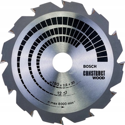 Pilový kotouč na dřevo Bosch Construct Wood 190 x 30 mm