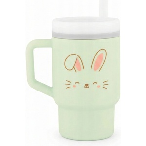 Infantino Силиконова чаша със сламка Infantino - My 1st Tumbler, 270 ml, Зайче (IN308048)