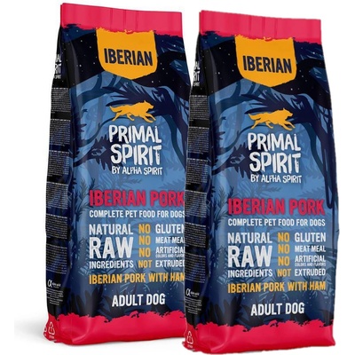 Primal Spirit Dog 70% Iberian Pork with Ham 2 x 12 kg