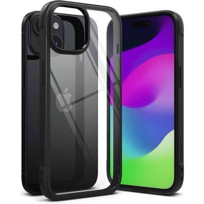 Ringke Fusion Bold Case - хибриден удароустойчив кейс за iPhone 15 (черен-прозрачен)
