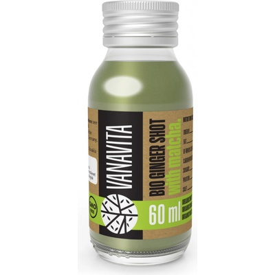 GymBeam VanaVita Ginger Shot with Matcha BIO 60 ml