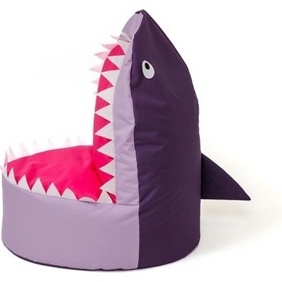 Sako taška pouffe Shark fialová-světle fialová XXL 100 x 60 cm