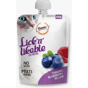 GNAWLERS Lick’n Lickable лакомство за котка йогурт и боровинки 100gr