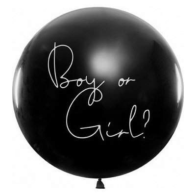 Balónek velký Boy or Girl růžové konfety