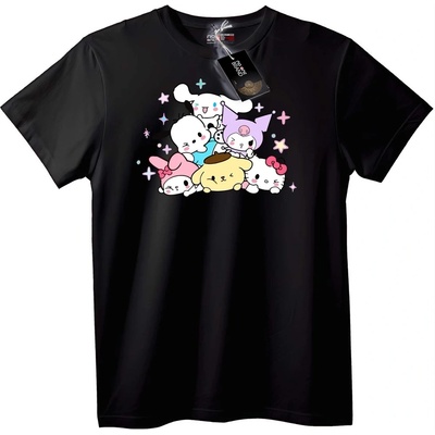 NOONEBRAND Тениска Сладки Sanrio Герои - S, Black