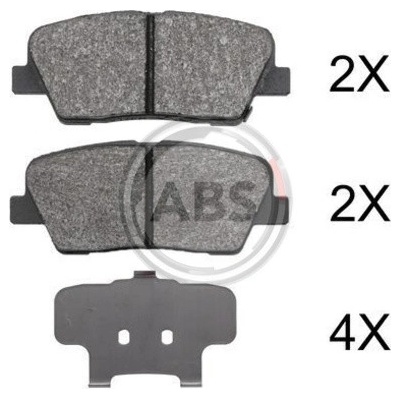 A.B.S. Sada brzdových platničiek kotúčovej brzdy 37795