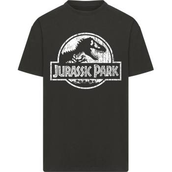 MERCHCODE Тениска Jurassic Park Distressed Logo Oversize Tee black XXLUB-MC1166-00007 - , размер XS