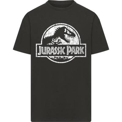 MERCHCODE Тениска Jurassic Park Distressed Logo Oversize Tee black XXLUB-MC1166-00007 - , размер XS
