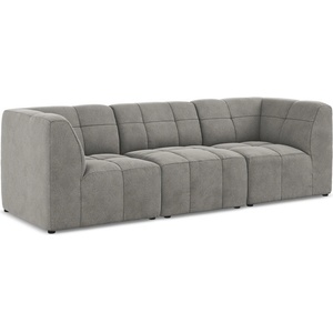 makamii Сив кадифен диван 255 cm Aloha - Makamii (ALOHA_3S_35_P1_C2)