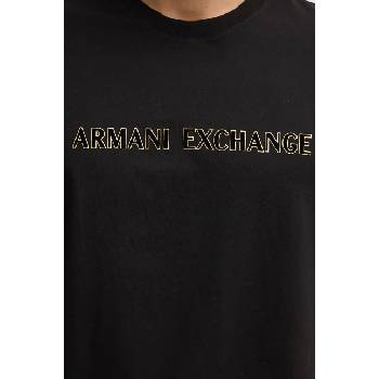 Giorgio Armani Памучна тениска Armani Exchange в черно с принт XM000127 AF10356 (XM000127.AF10356)