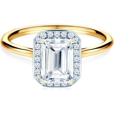 SAVICKI Годежен пръстен Savicki: двуцветно злато, топаз