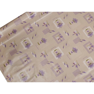 Ubrusovina PVC s textilním podkladem Varianta: 61 béžová světlá levandule, Balení: 1 m