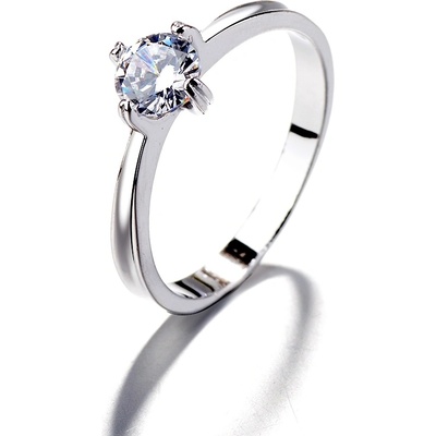 DELIS Пръстен от сребро 925, jw1388, елегантен дизайн с камък, с родиево покритие (jw1388)