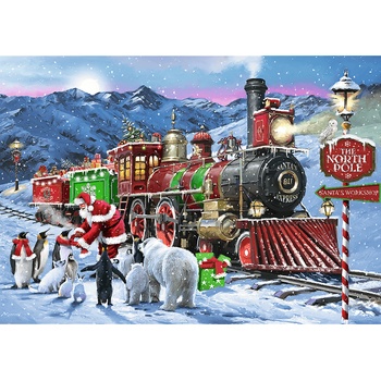 Trefl - Puzzle Premium Plus Tea Time: Christmas Train - 1 000 piese