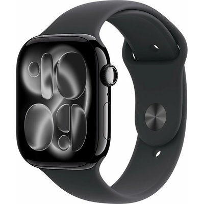 Apple Watch Series 11 Cellular 42 mm Klavírny čierny hliník s čiernym športovým remienkom M/L MF854WF/A