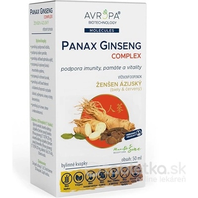 AVROPA Panax Ginseng Complex bylinné kvapky 50 ml
