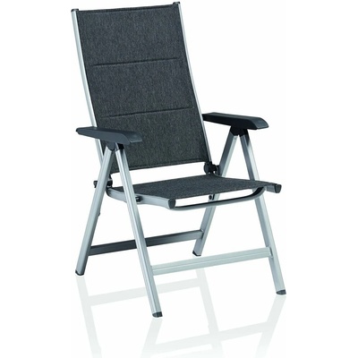 Kettler BASIC PLUS PADDED polohovacie, hliníkové kreslo strieborná / antracit