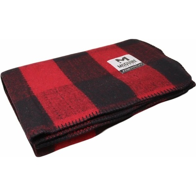 McGuire Gear Deka vlněná obšitá kostkovaná ČERVENOČERNÁ 160x230