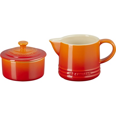 Le Creuset Каничка за мляко и захарница Signature огненооранжева 2 части (89331000900003)