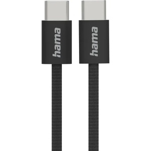 Hama Кабел за зареждане "Fabric", USB-C - USB-C, 1 m, Nylon, оранжев (HAMA-201727) - megamag