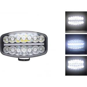  80W LED Лед Фар Халоген, Три Функции, Неон ефект, Neon 24, 5см x 13, 9см, 4100lm, 12V - 24V, E-Mark Подходящ За DAF MAN Sc