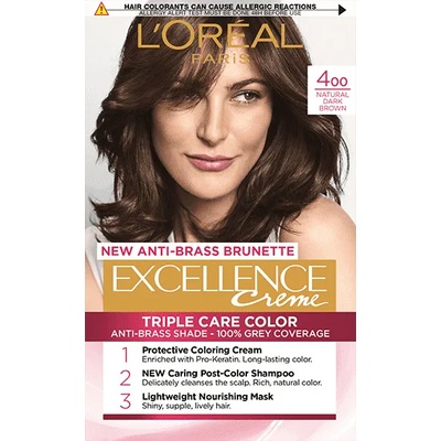 L'Oréal L'Oréal Еxcellence Боя за коса, 400 Natural Dark Brown