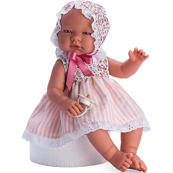 Asi Dolls Кукла Asi Dolls - Бебе Мария, с лятна рокличка и шапка с цветя, 43 cm (366400)