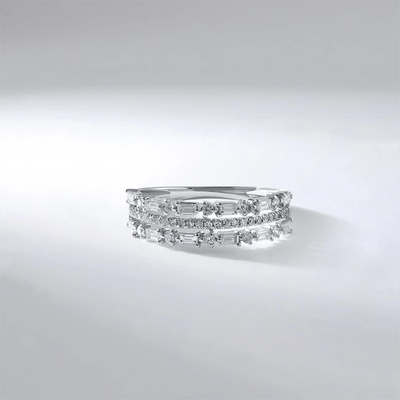 Lillian Vassago Zářivý briliantový Prsten z bílého zlata LLV59 DR152W