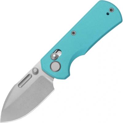 Geo Knife Belluf Stonewash M390 Blade, Tiffany Blue G10 GEO2508B