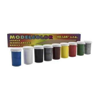 HB-Lak Modelcolor lesklé modelářské barvy sada 9× 20 g
