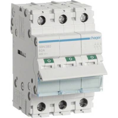 Hager 3-pólové 80 A 3 spínacie 400 V SBN380