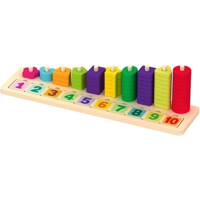 Acool Toy Дървен сортер Acool Toy - С цифри и геометрични форми 1-10 (ACT125)