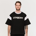 GymBeam Тениска Premium Heavyweight Varsity Black S