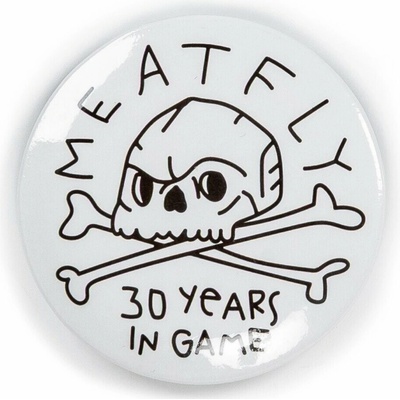 Meatfly odznak anniversary skull